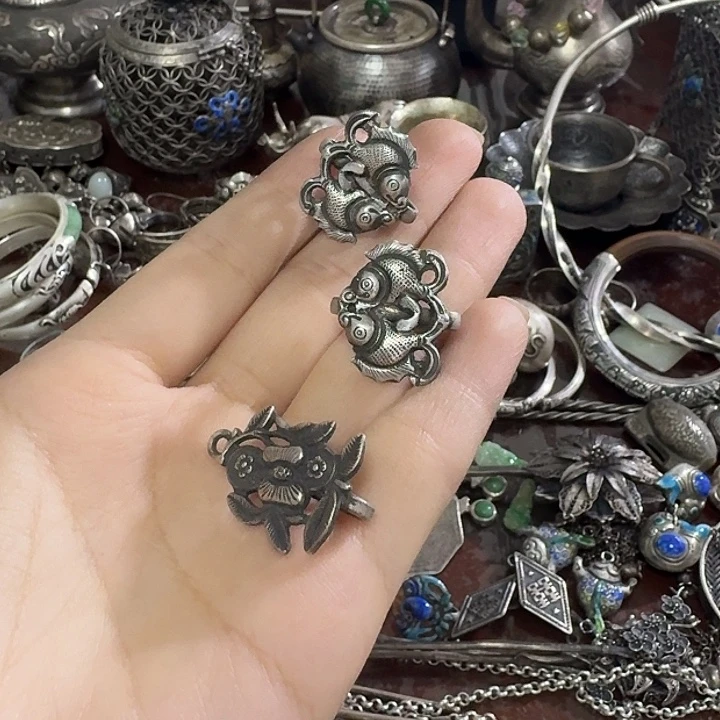 D***u足银羽毛足银挂钩两对