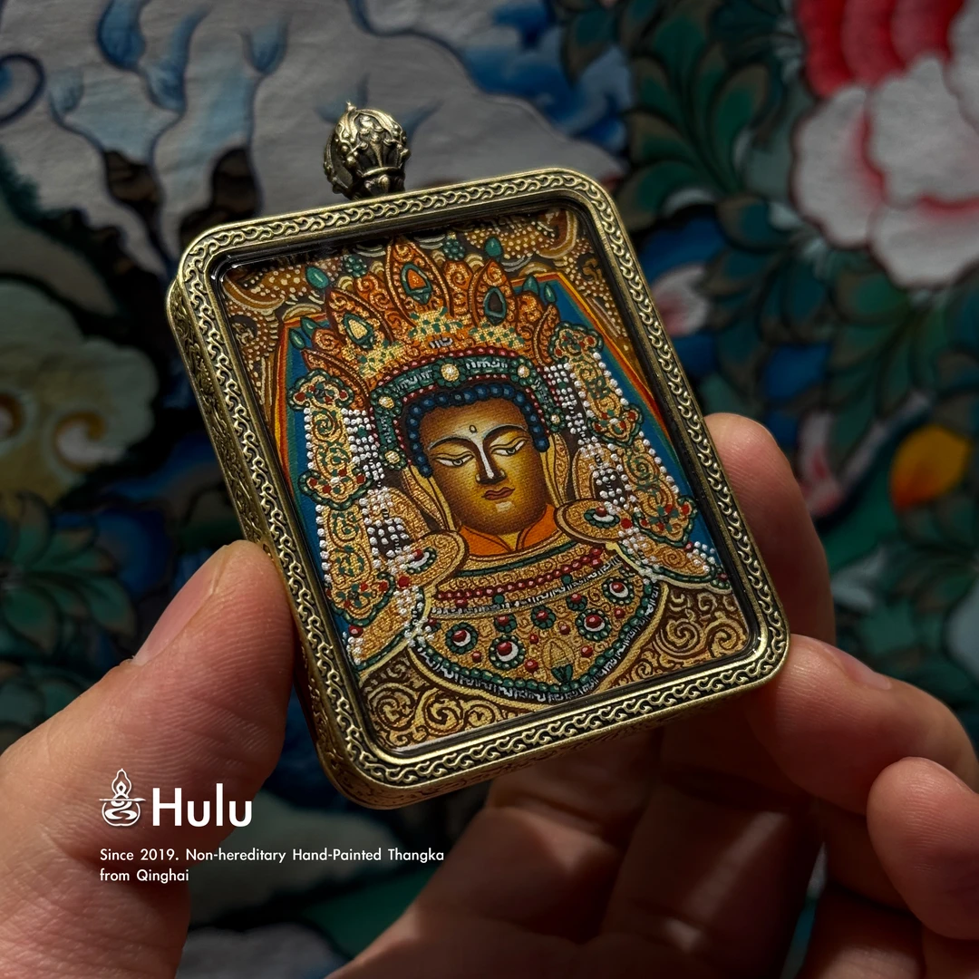 【觉沃fo】【冈仁波齐】手绘随身精品西藏小唐卡|4x5cm|索南多加老师
