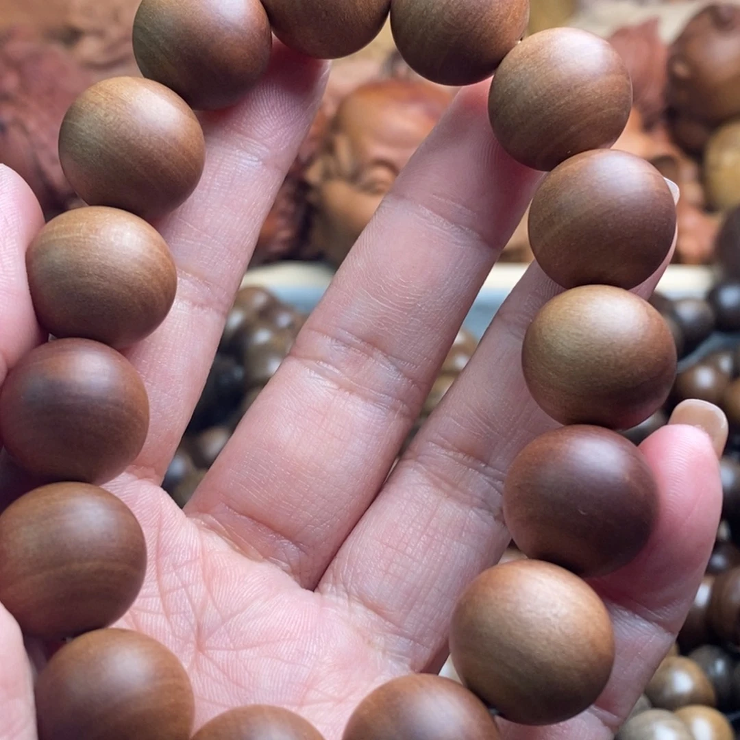 檀香木手串/手链印度老山檀1.5红肉奶香