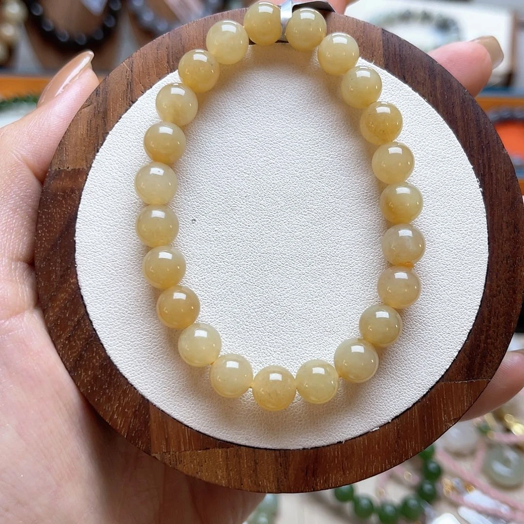 和田玉未镶嵌手串H26卡8