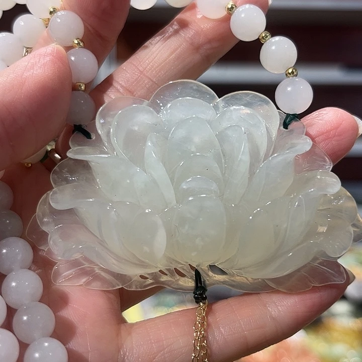 岫玉未镶嵌毛衣链