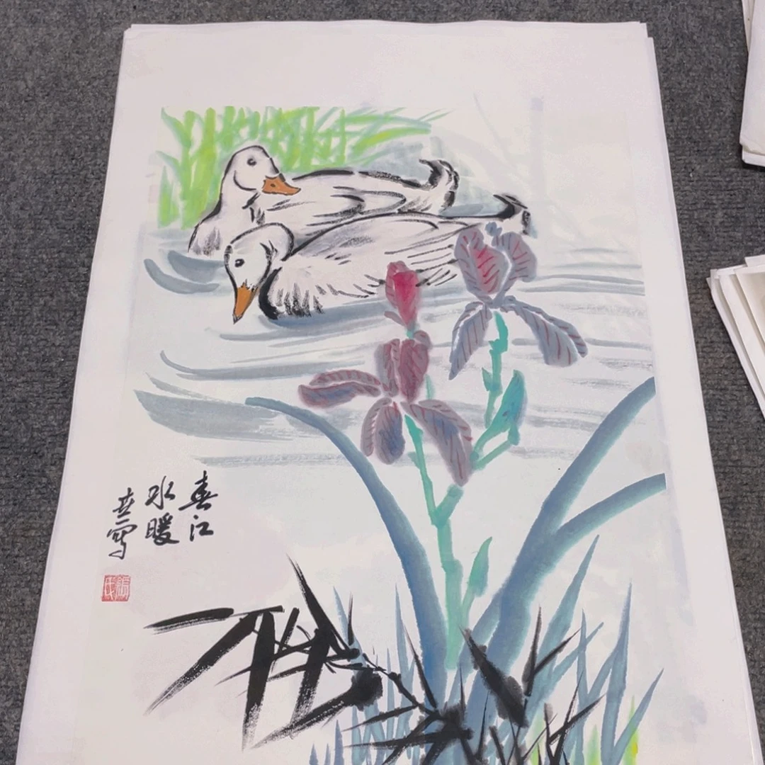 国画1.4平尺纯手绘国画作品