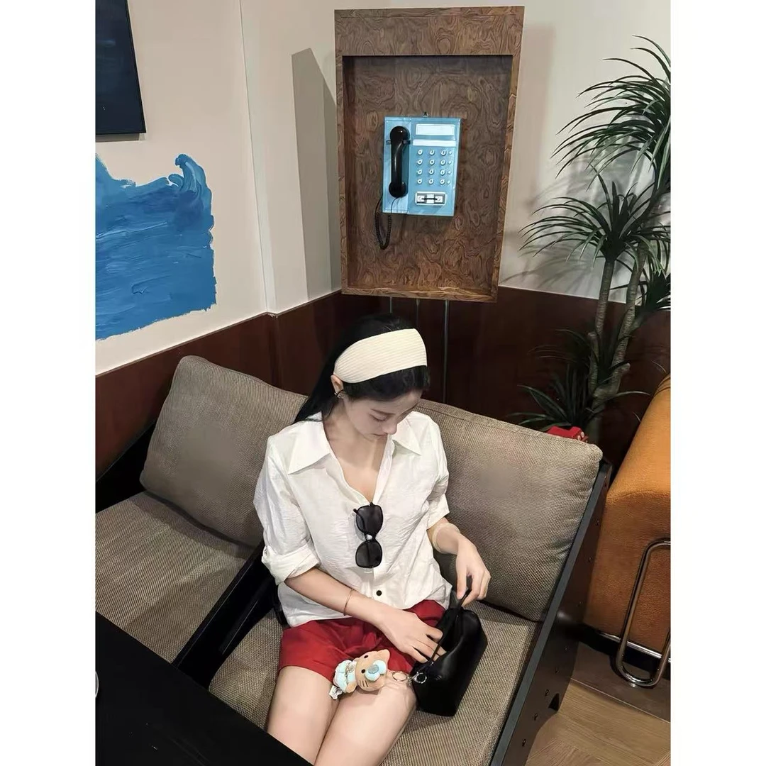 徐秋阳 天麻衬衫(亚麻）秋季新款百搭时尚休闲显瘦 衬衫13552