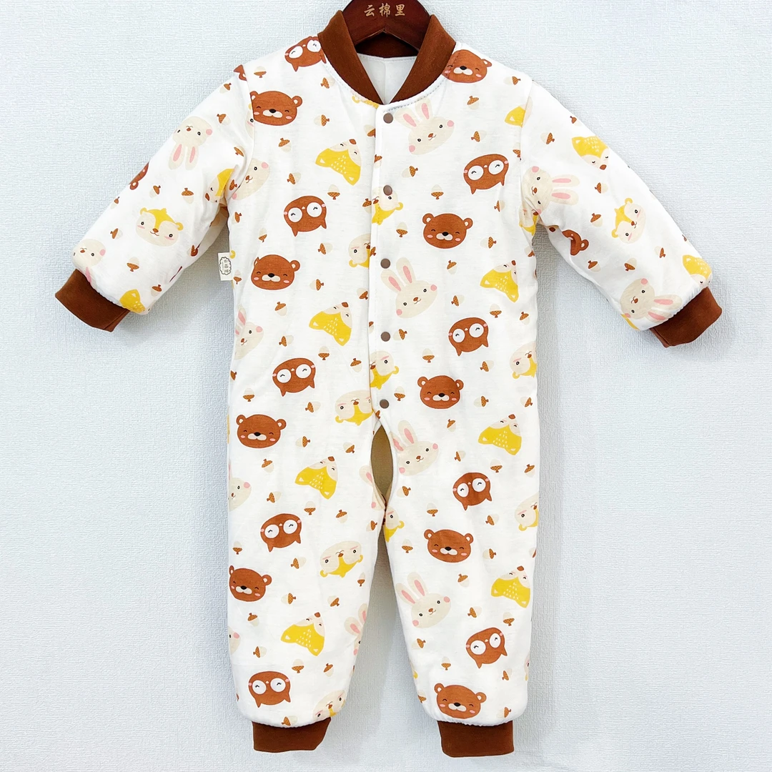 福 利 汗布 棉100g春秋款开裆棉衣，薄棉连体衣，20度左右天气