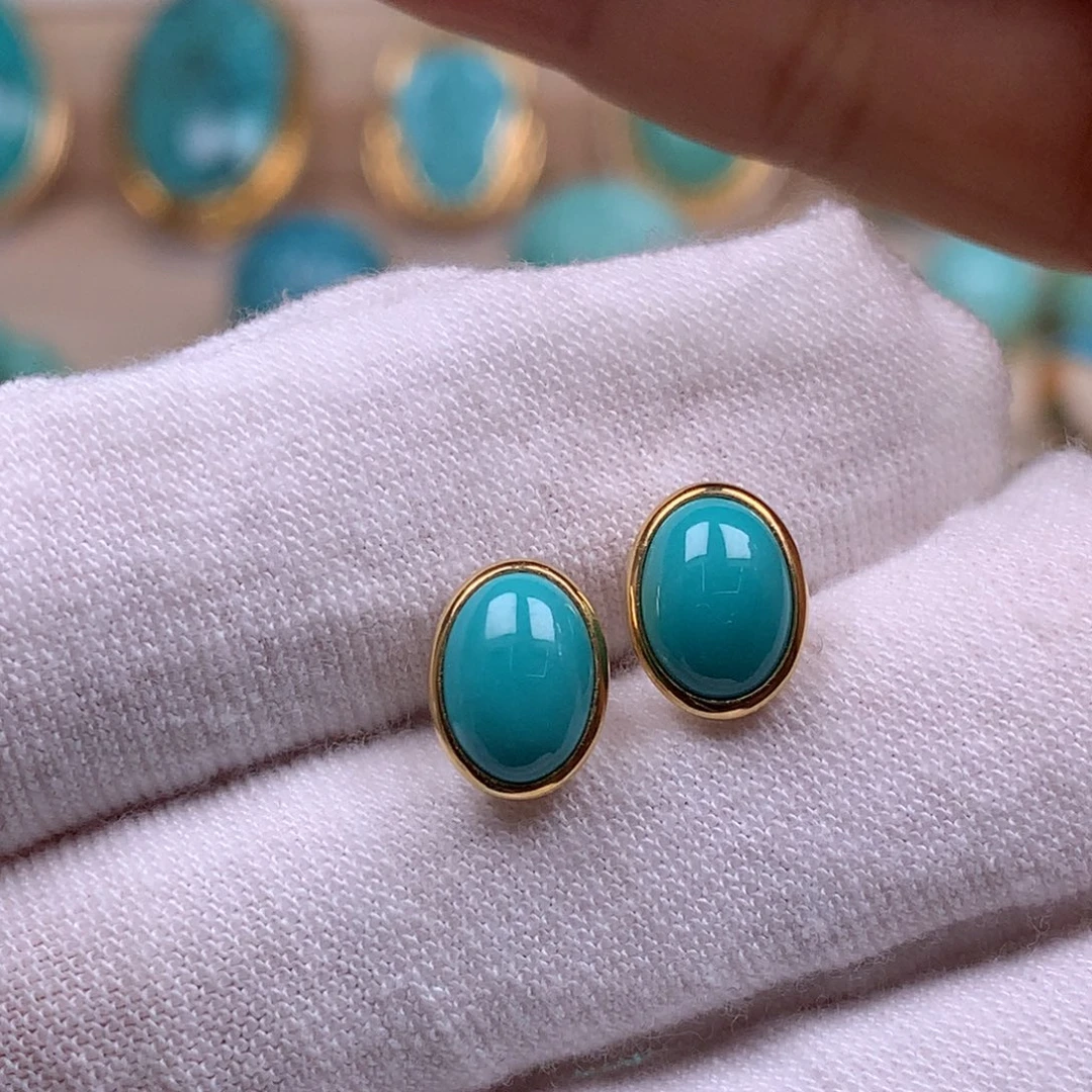 绿松石18K金镶嵌珠宝奇石