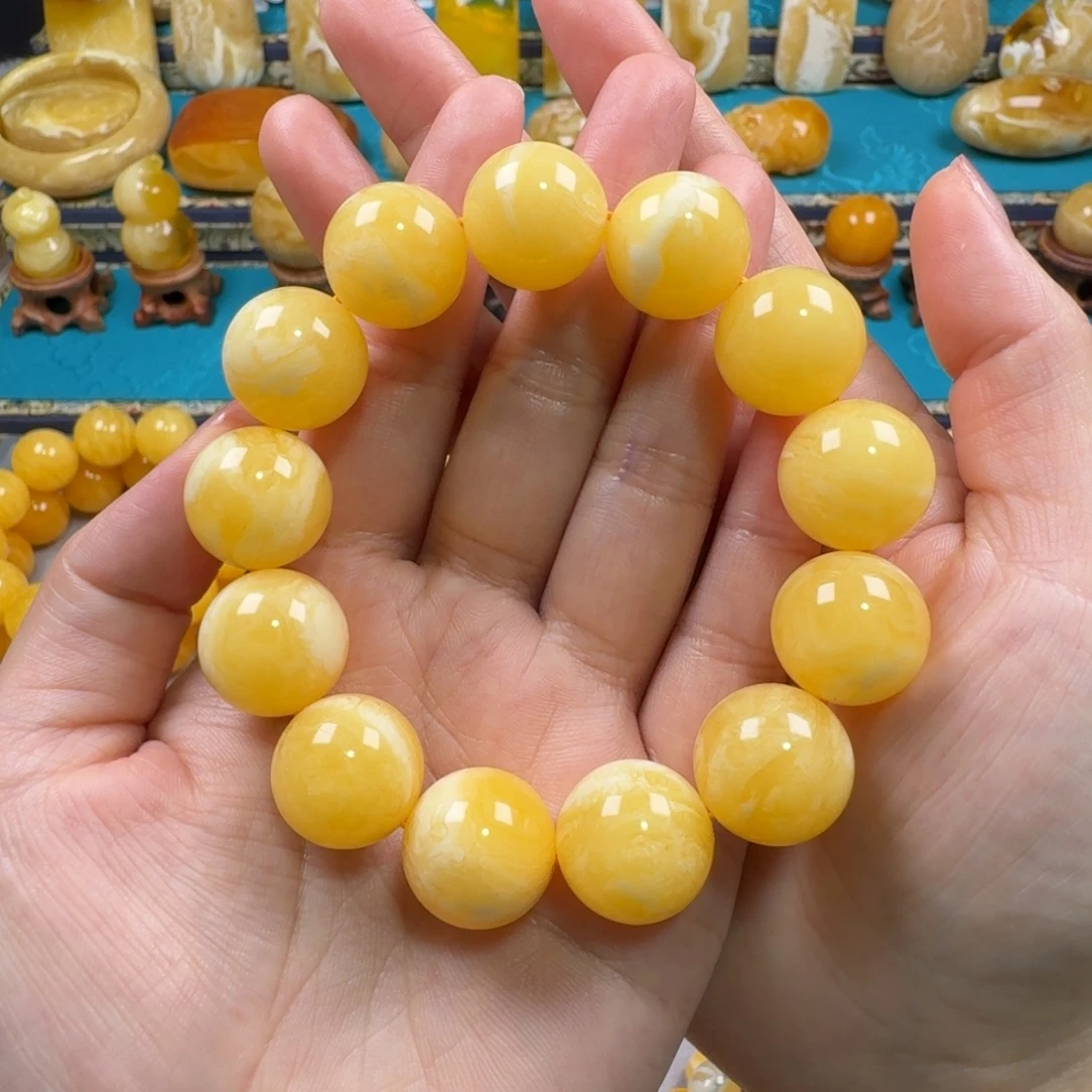 琥珀未镶嵌手链同料