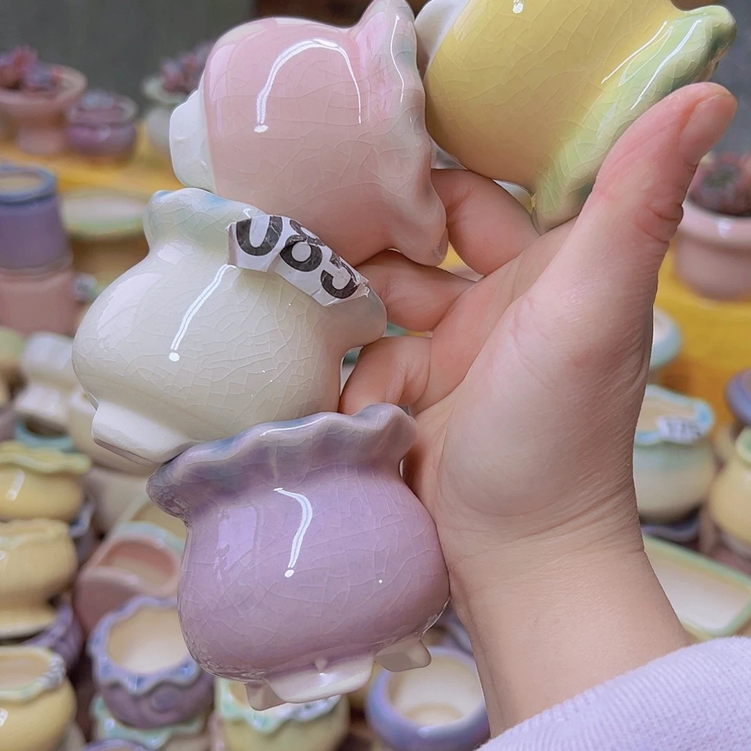 红陶陶瓷花盆当场满12包邮