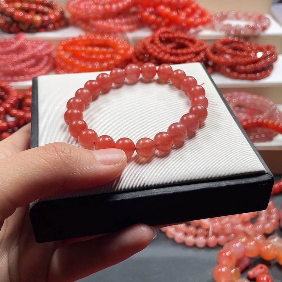 南红玛瑙未镶嵌手链