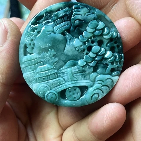 翡翠未镶嵌颈饰天然缅甸翡翠a货