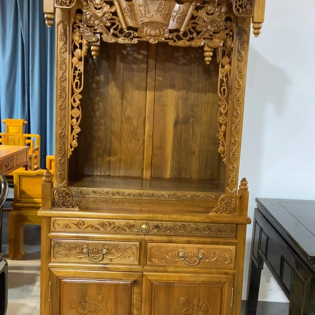 边***轩楠木佛龛金丝楠木小叶桢