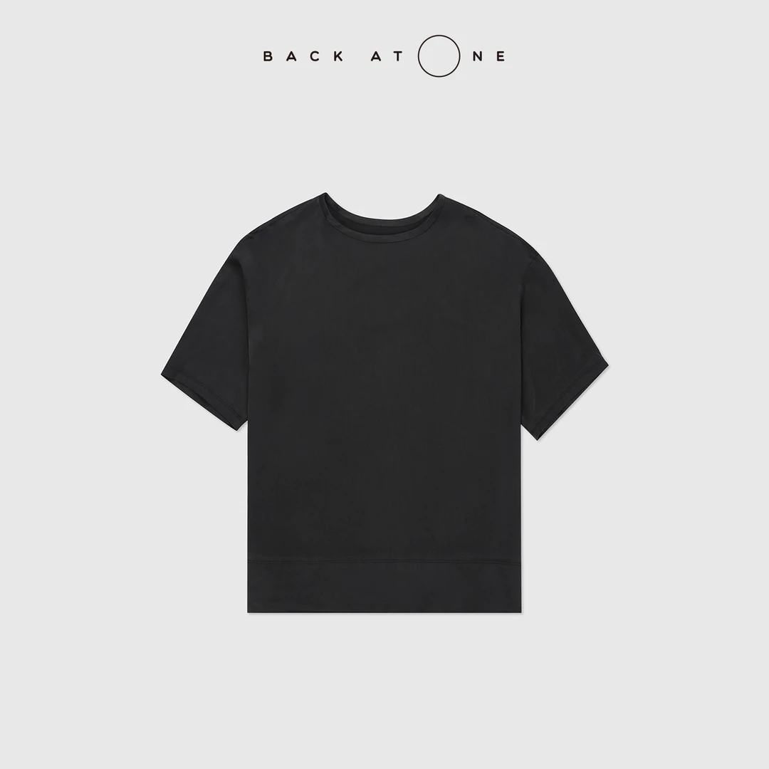 BackAtOne “涵光” 时尚休闲重砂桑蚕丝圆领上衣 BFS-1BB121E-K