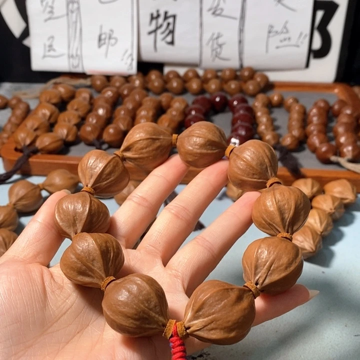 手串橄榄核0362精品4花老树王蒜头铁核9+1颗