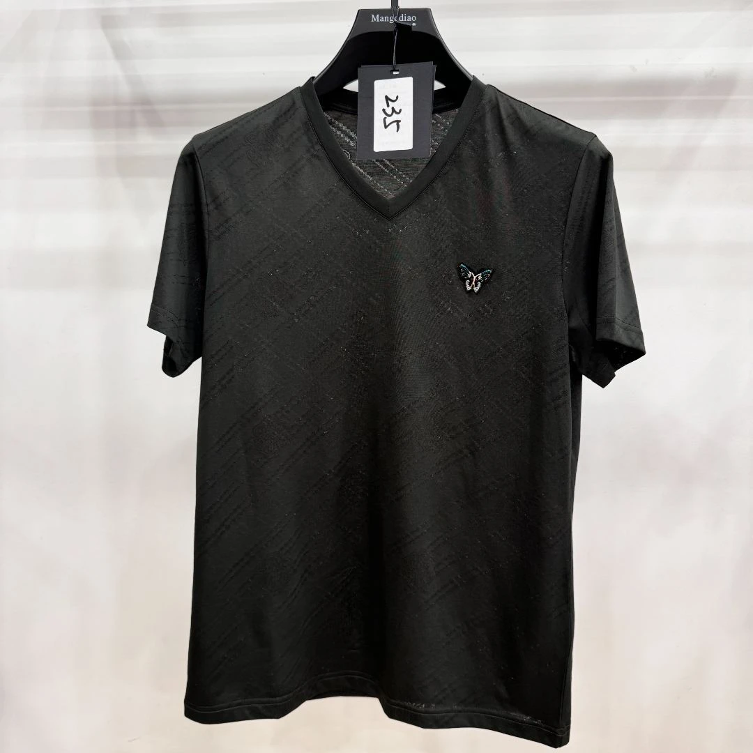 编号：235 路易家蝴蝶基础青年夏季短袖T恤运动休闲