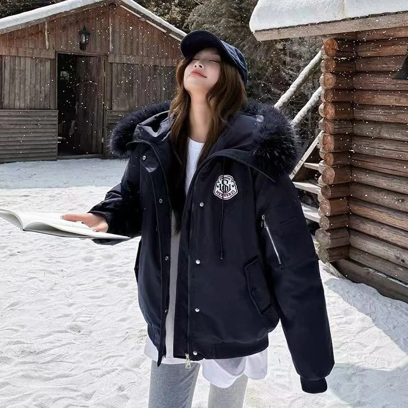 0040 气质时尚百搭宽松羽绒服外套上衣J2