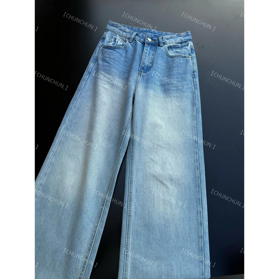 【纯纯女装】SEER CHUN高品质浅色牛仔阔腿裤 50986