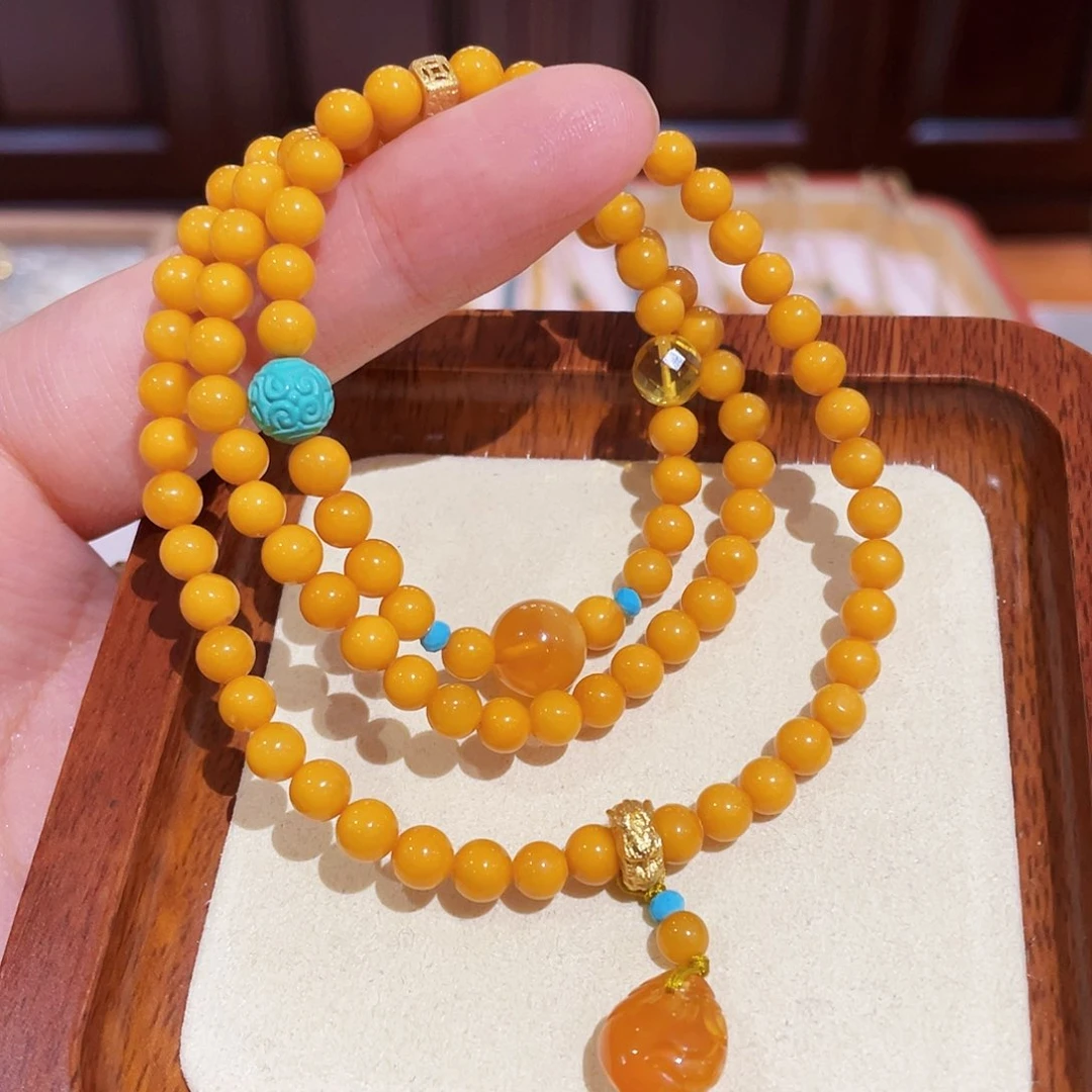 蜜蜡手链未镶嵌手串