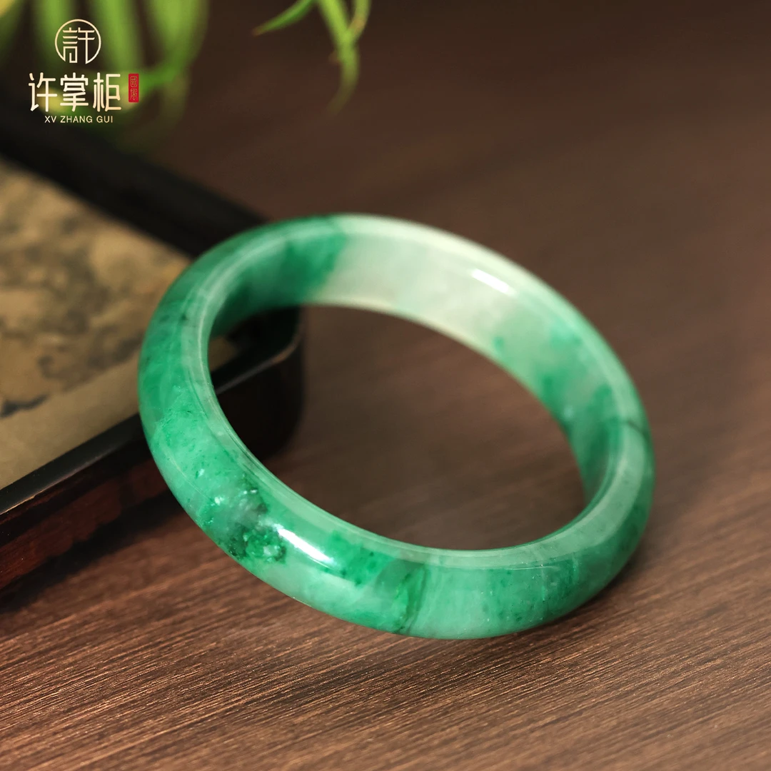 许掌柜｜天然非洲翠手镯素款优雅百搭气质简约个性精美精致时尚