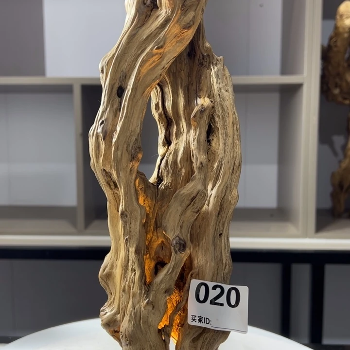 木石榴木风化镂空树灯