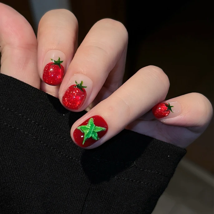 【TMT达人专属】西红柿高手·立体可爱小番茄手雕设计穿戴甲