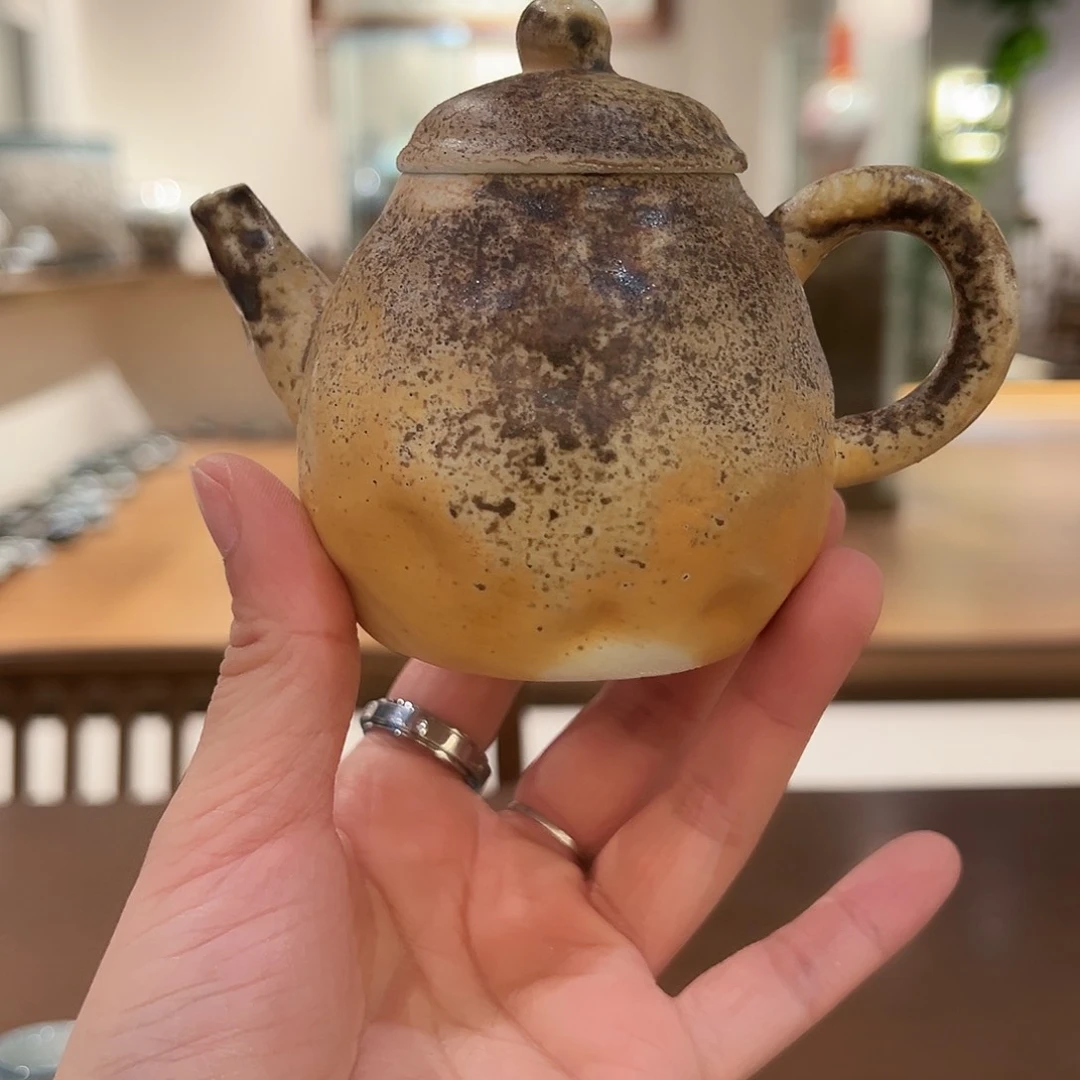 微瑕柴烧裸烧手工壶