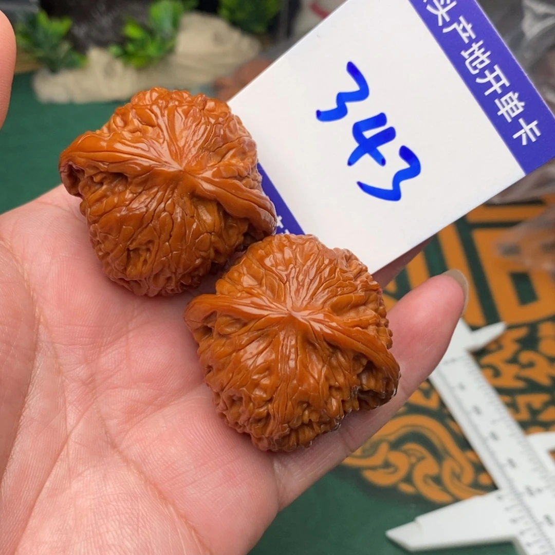 文玩核桃把件磨盘狮子头41