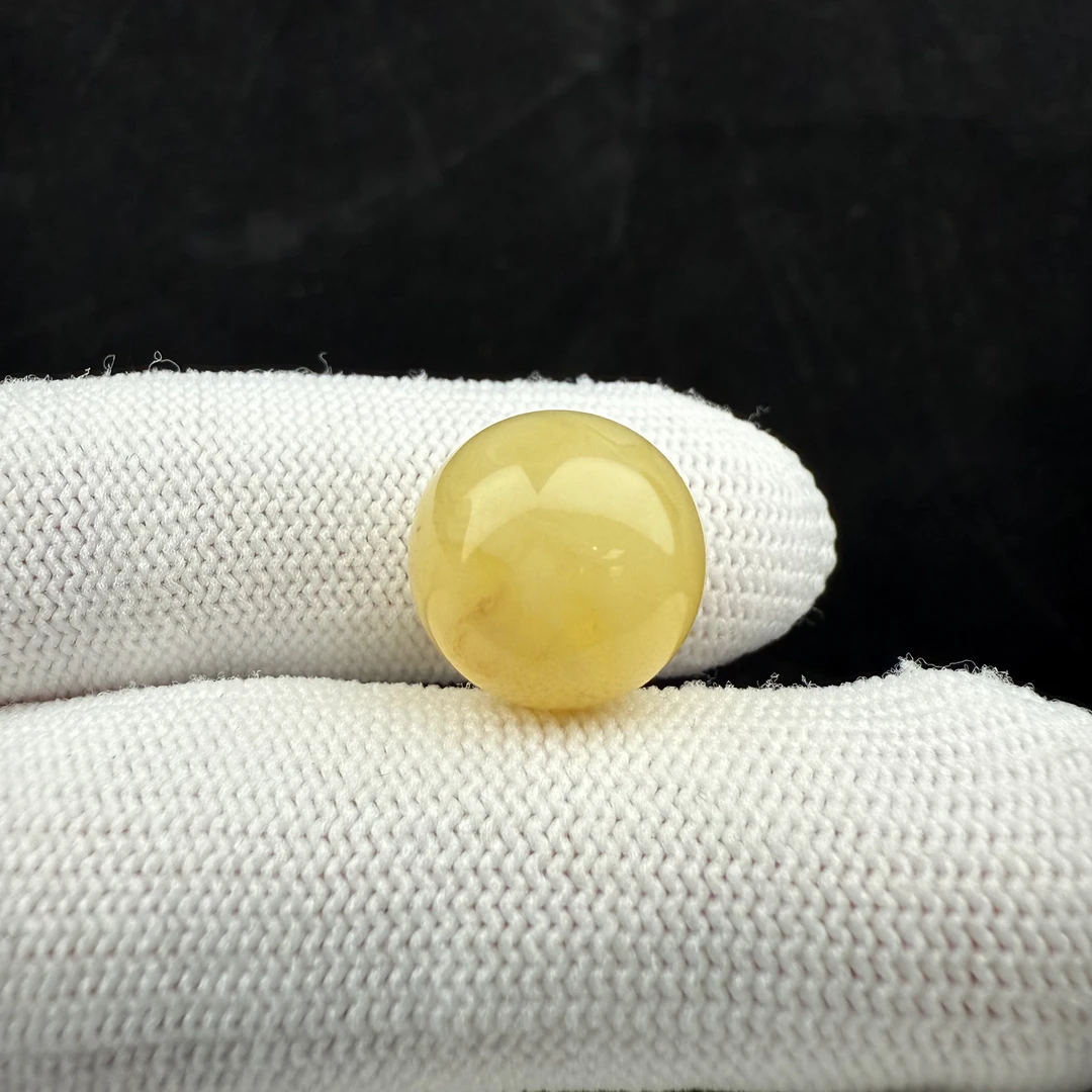 D3587天然蜜蜡 微瑕特价圆珠 14mm支持复检假一罚四