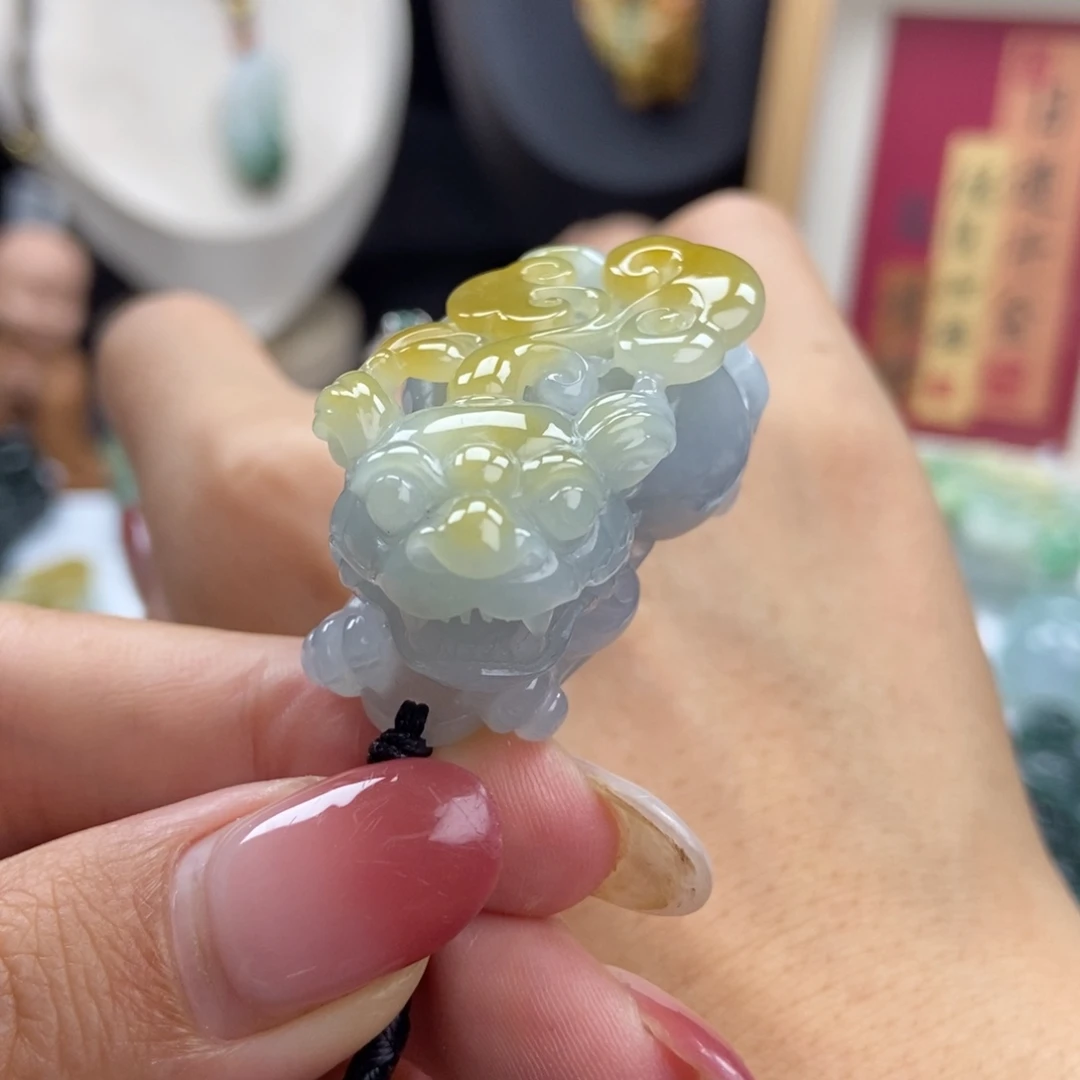 颈饰未镶嵌翡翠A4 黄金甲如意貔貅