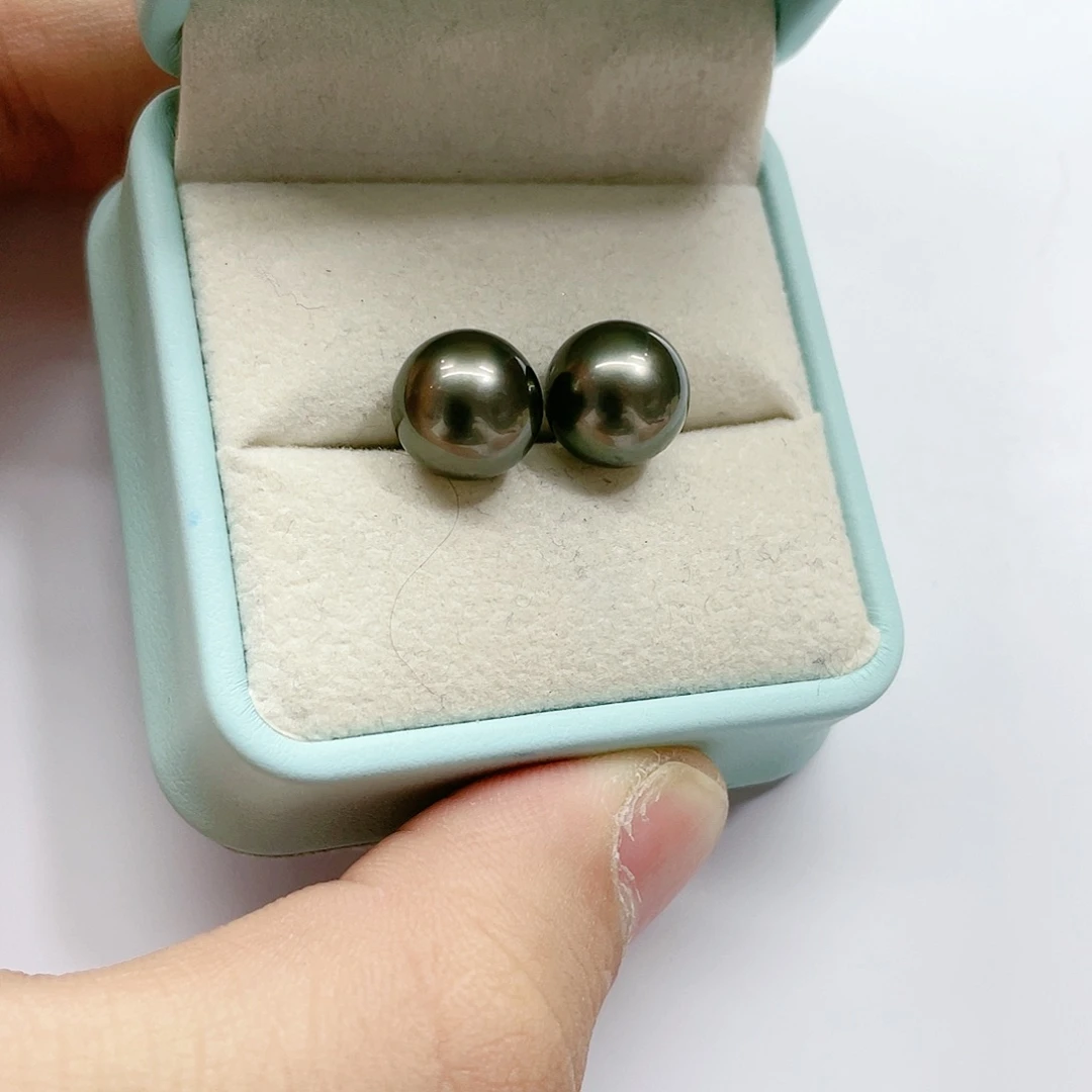 海水珍珠耳饰银S925镶嵌