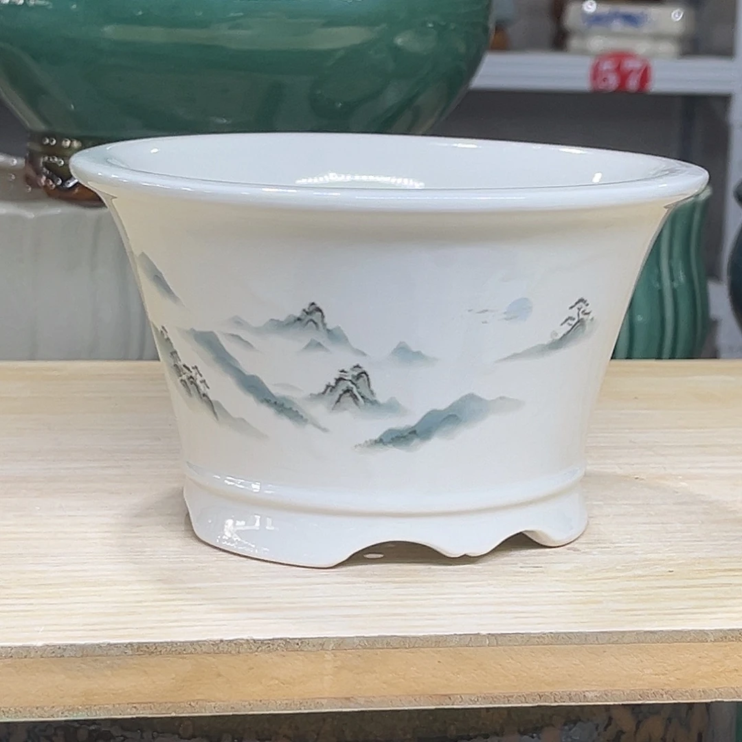 陶瓷绿植多肉微瑕花盆口径15*9
