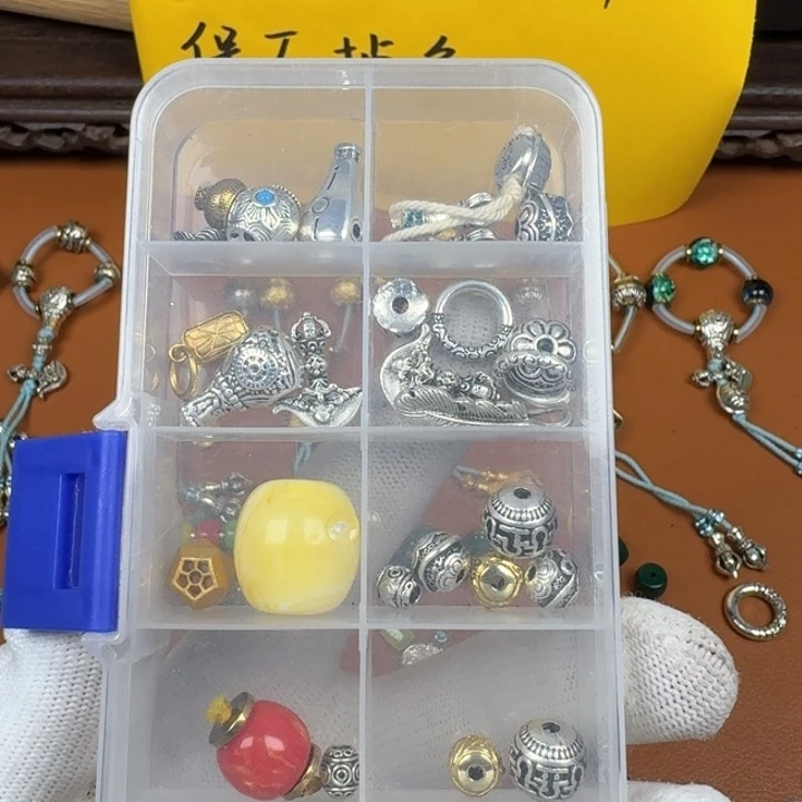 合成碳硅石铜合金文玩配饰帝王套3号