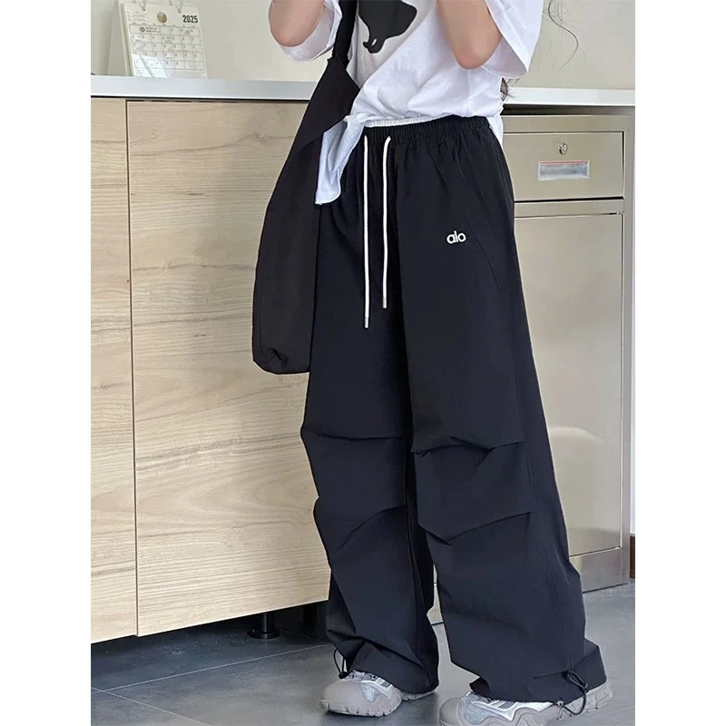 小乔家白色英文工装裤