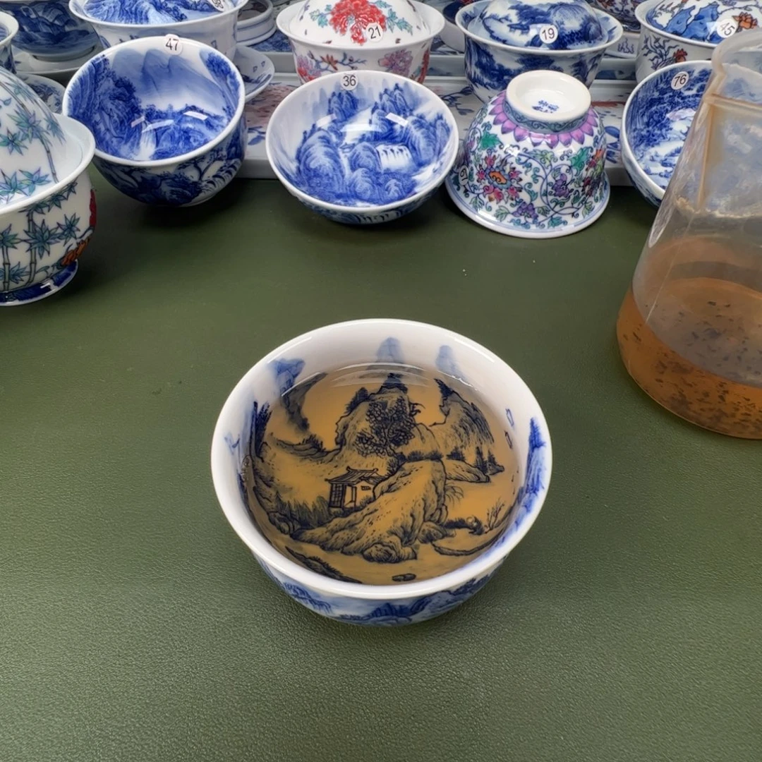 景德镇纯手工纯手绘茶具木木46