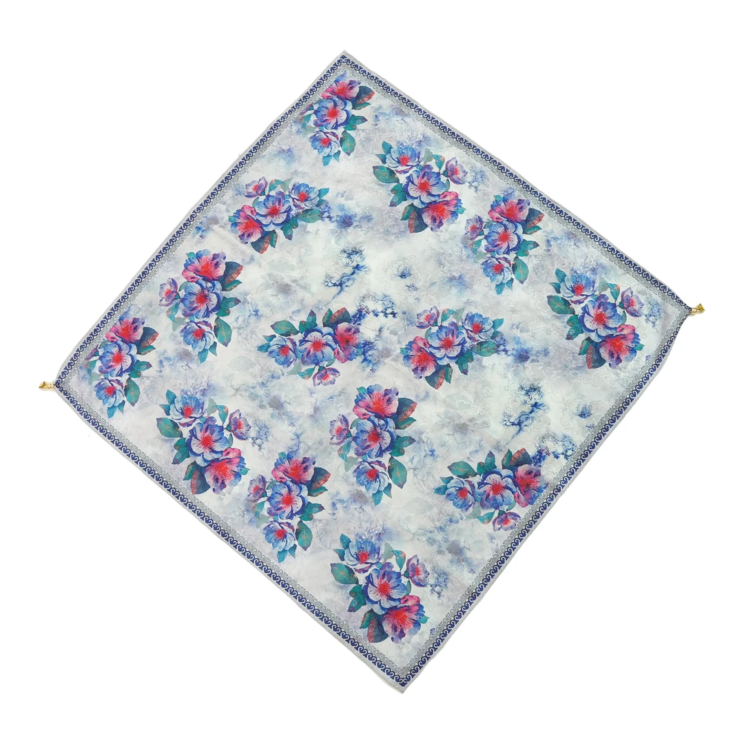 锦悦【紫韵】新中式轻奢磁吸扣高定方巾70*70（B078）