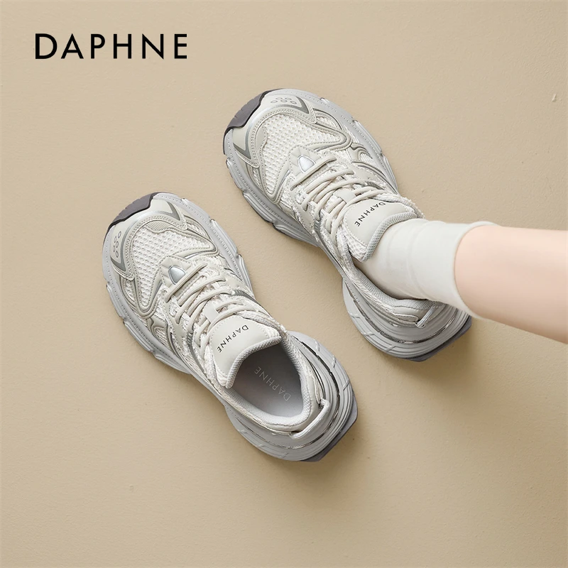 达芙妮厚底老爹鞋女2025春季新款运动鞋增高小个子洋气跑步休闲鞋