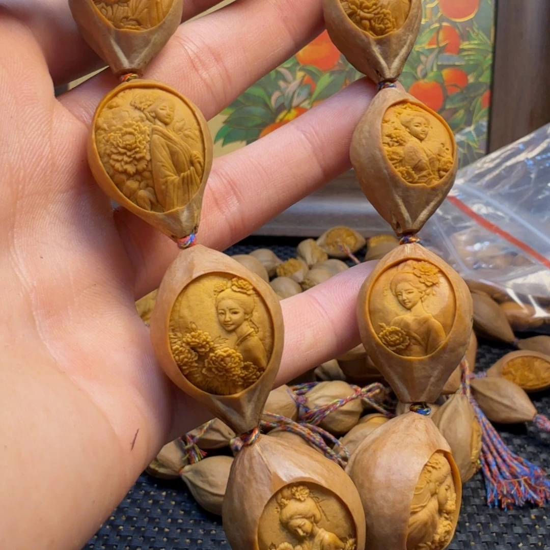 橄榄核手串/手链牡丹美女