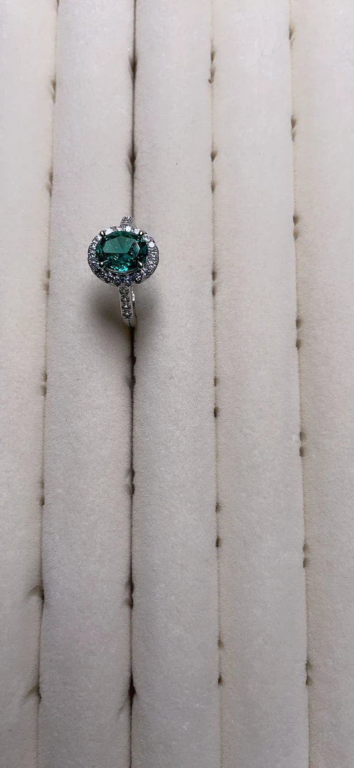 培育金绿宝石爱丽丝-轻奢高定帕拉伊巴湖水绿戒指122