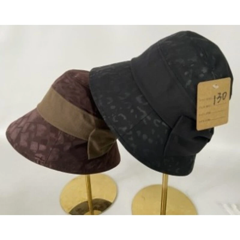 858#暗花纹双色帽