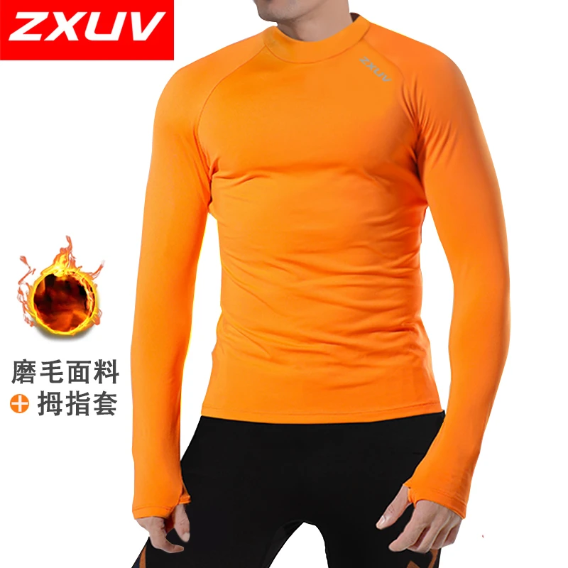 ZXUV159男女款秋冬季户外跑步徒步运动打底吸湿保暖拇指扣长袖T袖