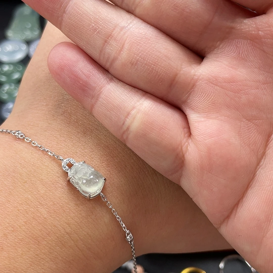 翡翠银S925镶嵌颈饰