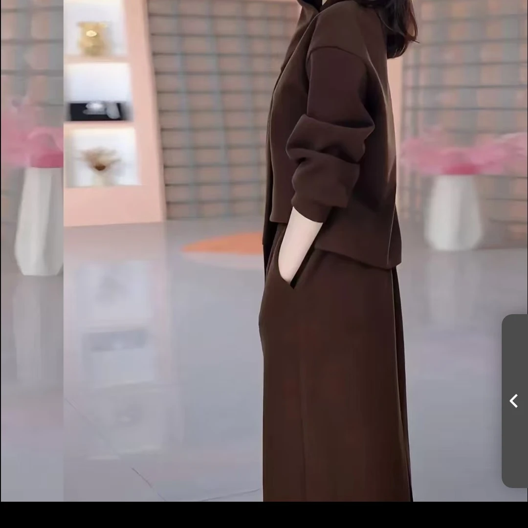 2025女秋冬高级感大方得体打底配大衣套装