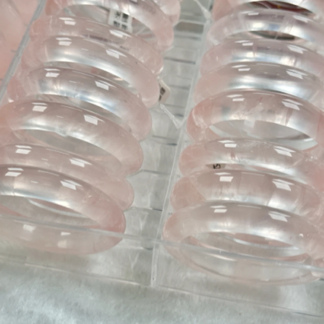 【星光粉】天然粉水晶手镯高冰起刚水晶手镯多样性发货可直播间挑选