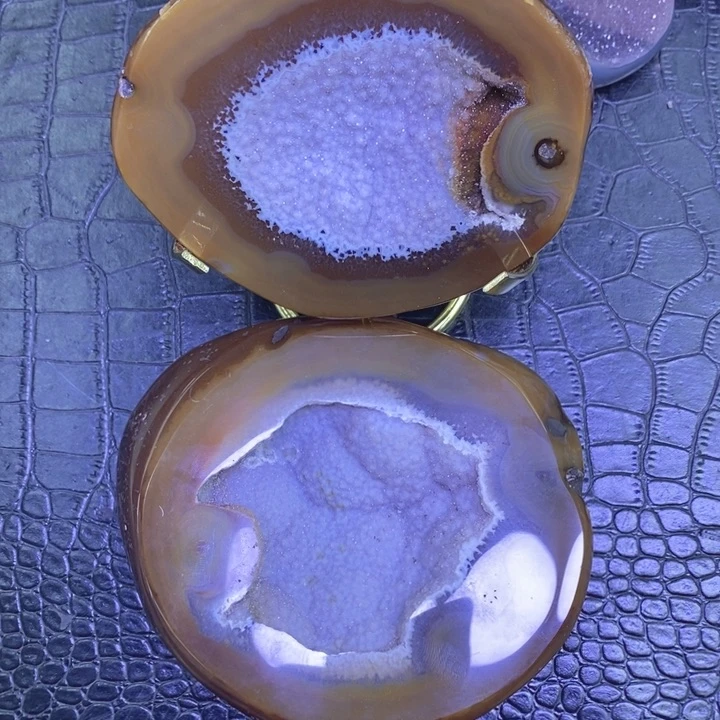 未镶嵌珠宝半成品水晶粉紫啵啵盆