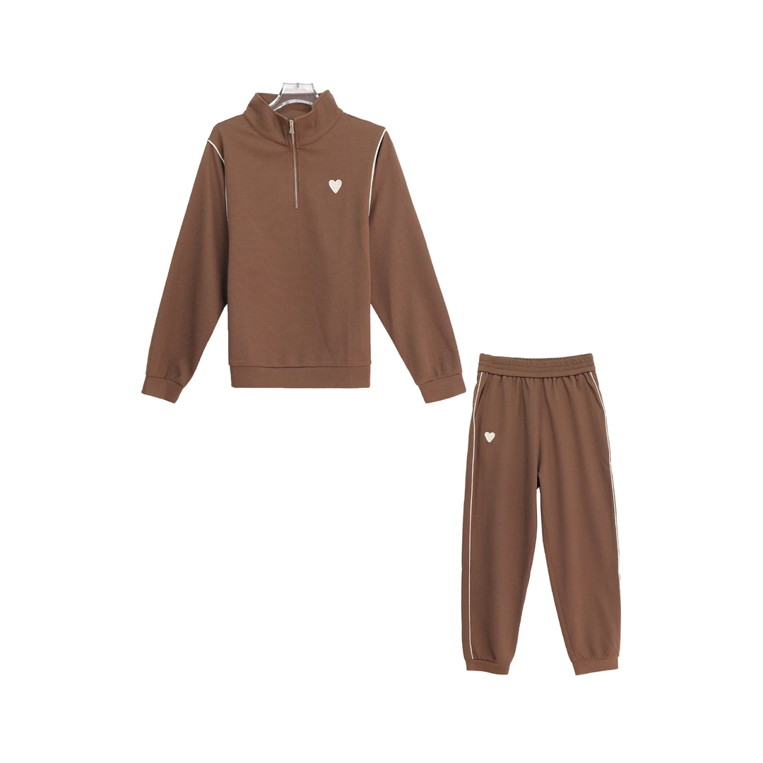 时尚减龄立领长袖卫衣百搭气质休闲裤套装S4822