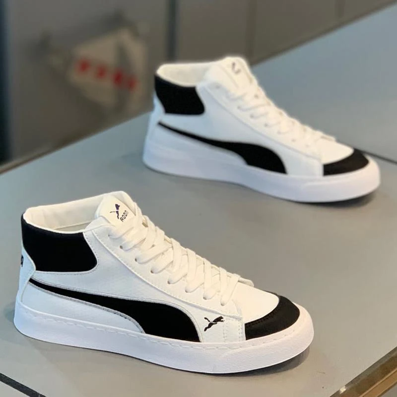 男鞋2025春季新时尚百搭软底高帮运动鞋时尚流行时尚软底高帮男鞋