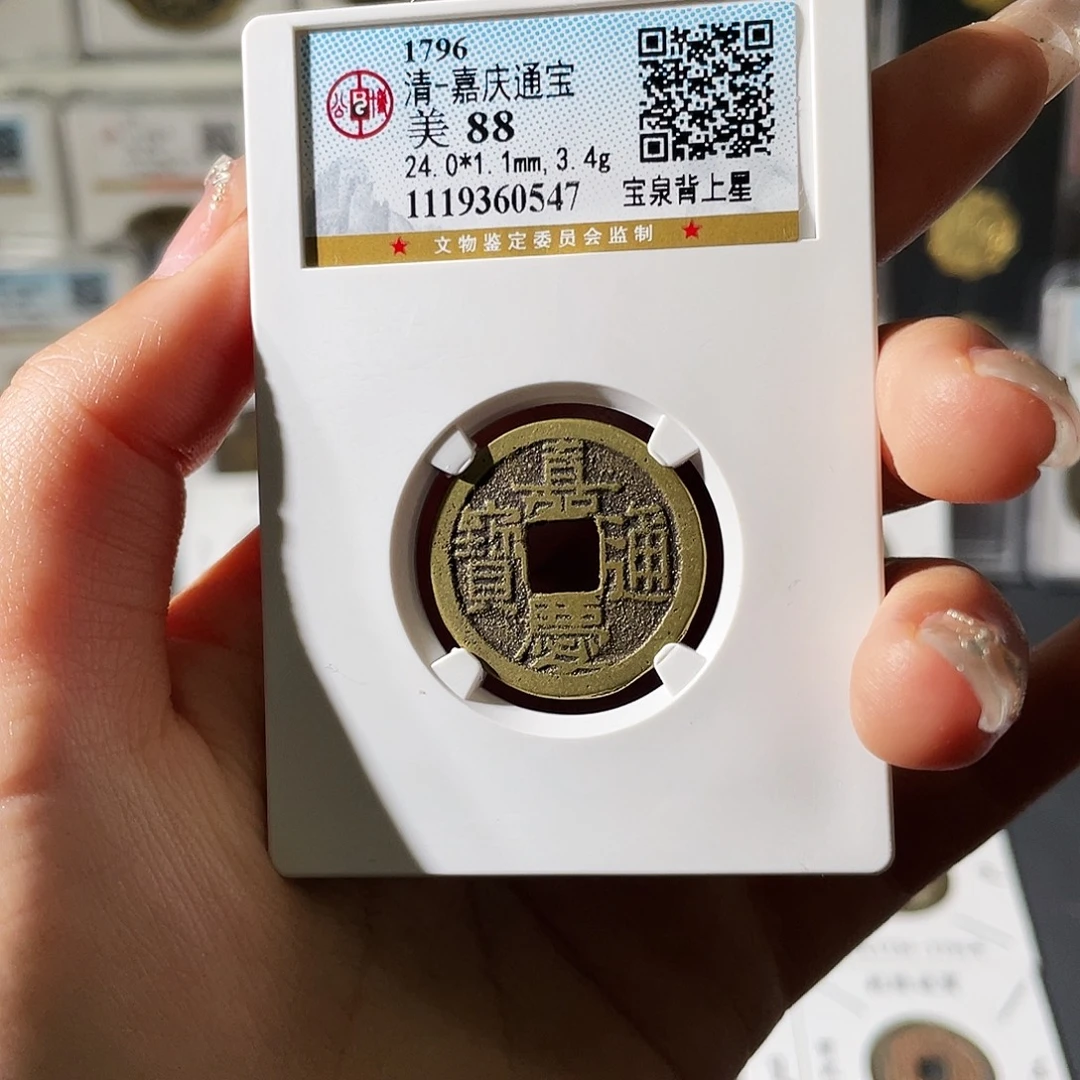铜小莲精选，嘉庆背上星