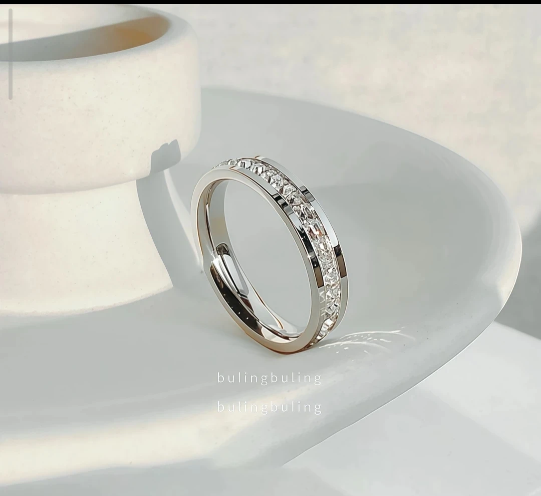 高订典藏满圈T方钻 银色 下单备注圈口号 Q48