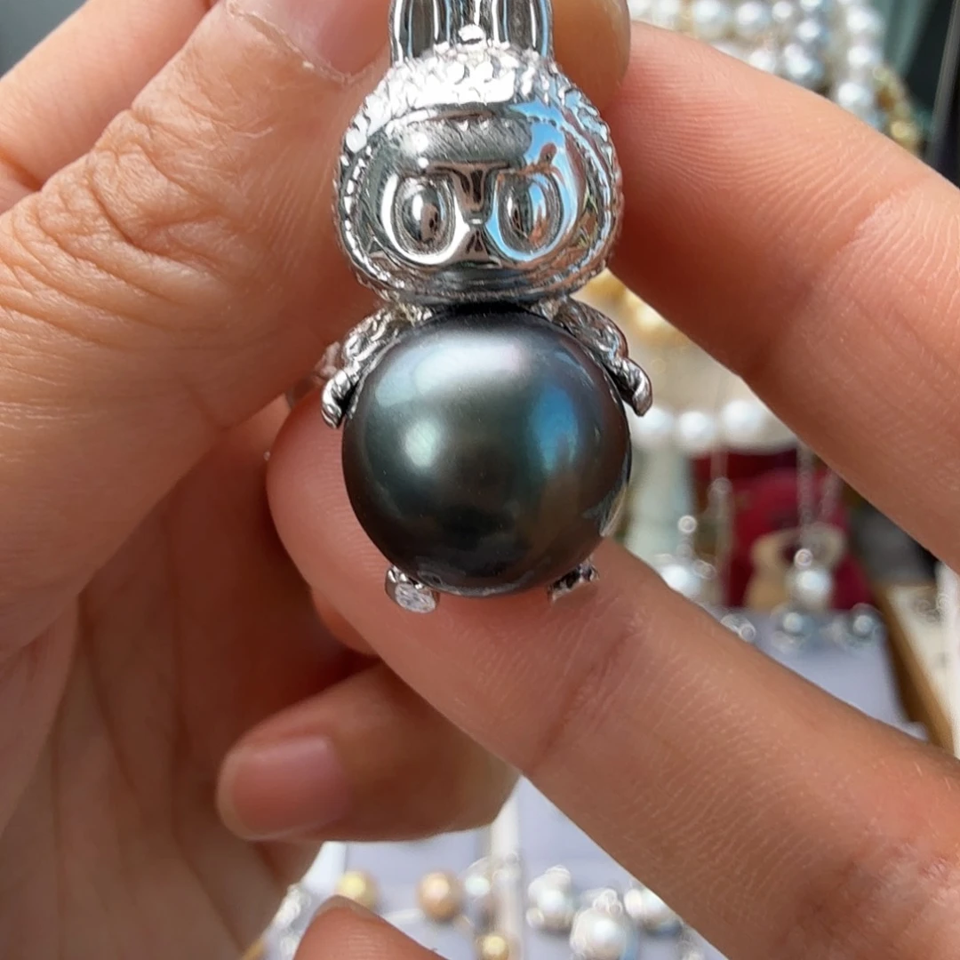 颈饰银S925镶嵌海水珍珠