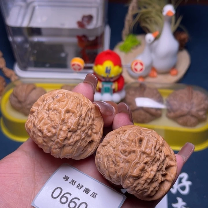 用***件把件文玩核桃南瓜墩44-0660