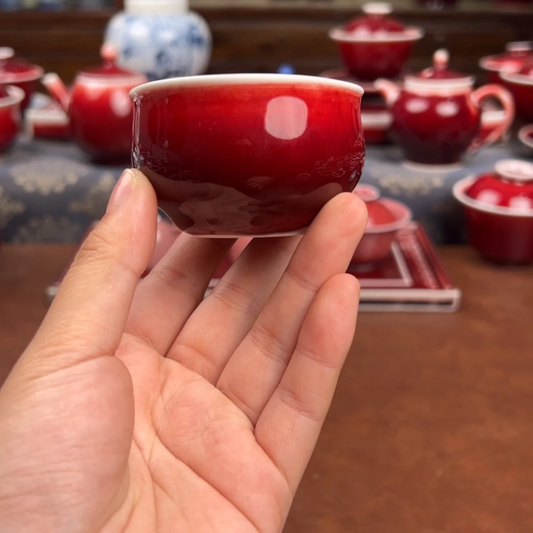陶瓷景德镇陶瓷郎红杯