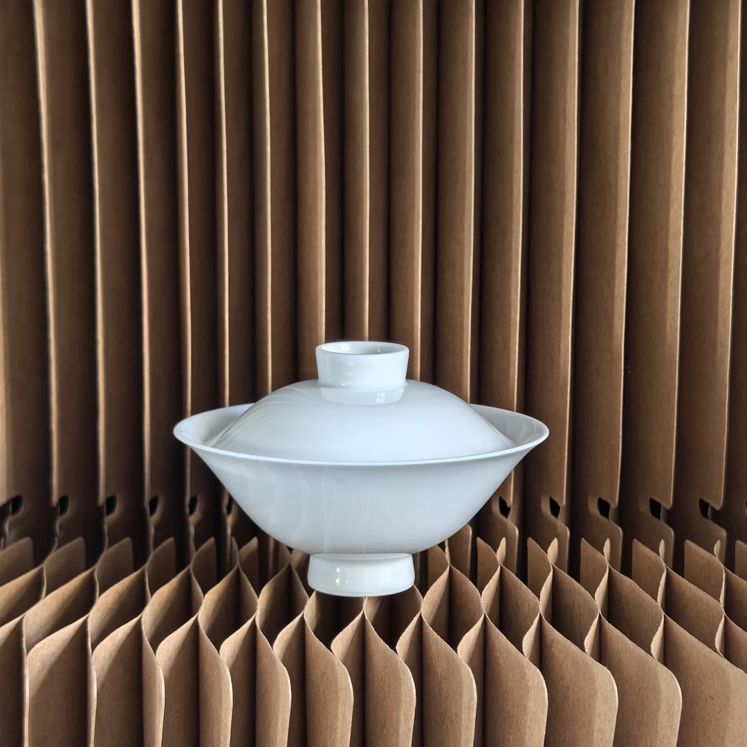 颜玉窑 薄胎斗笠盖碗系列